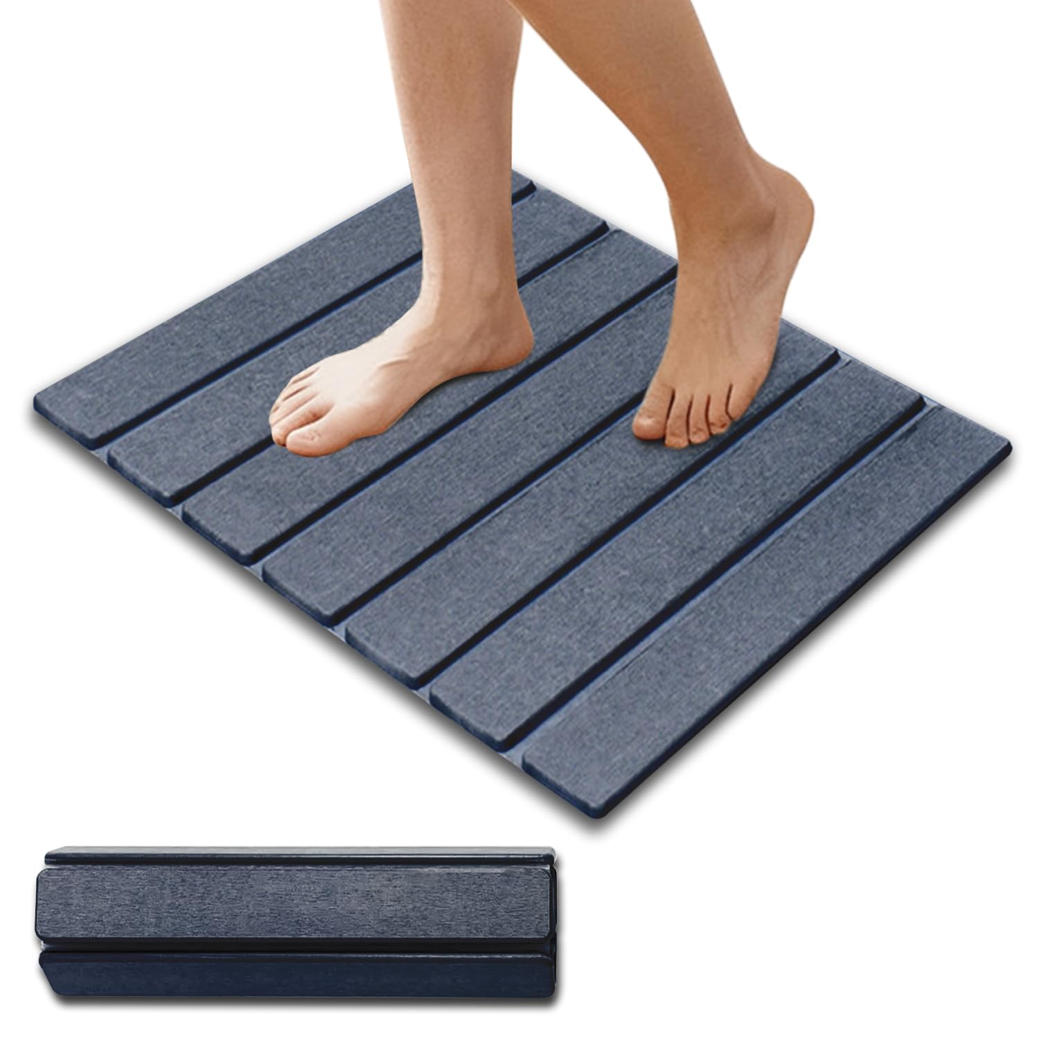 tapis de bain terre de diatomée pliable