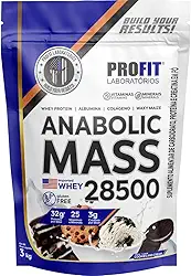 Hipercalóricos Anabolic Mass 28500 Bulking Refil 3kg- Profit Laboratórios (3000g, Cookies e Cream)