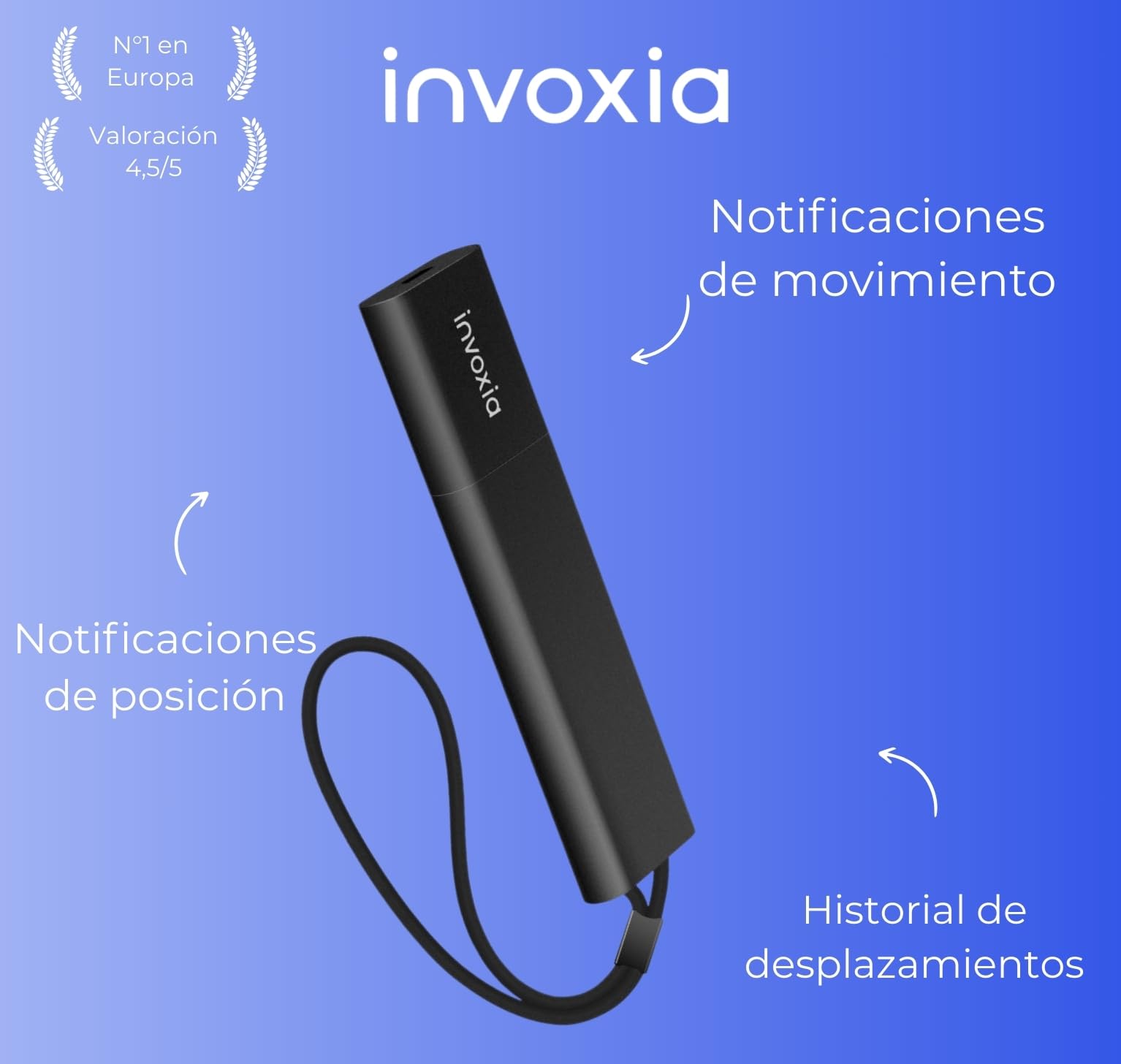 Invoxia Localizador GPS Pro - Rastreo en Tiempo Real - Sin Suscripción Incluida - para Coches, Motos... - Alertas de Movimiento e Inclinación - Red 4G LTE-M - hasta 3 Meses de Vida de la Batería