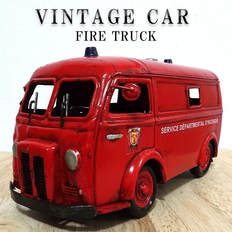 Amazon.co.jp: ビンテージカー オブジェ 消防車 かわいい FIRE TRUCK 
