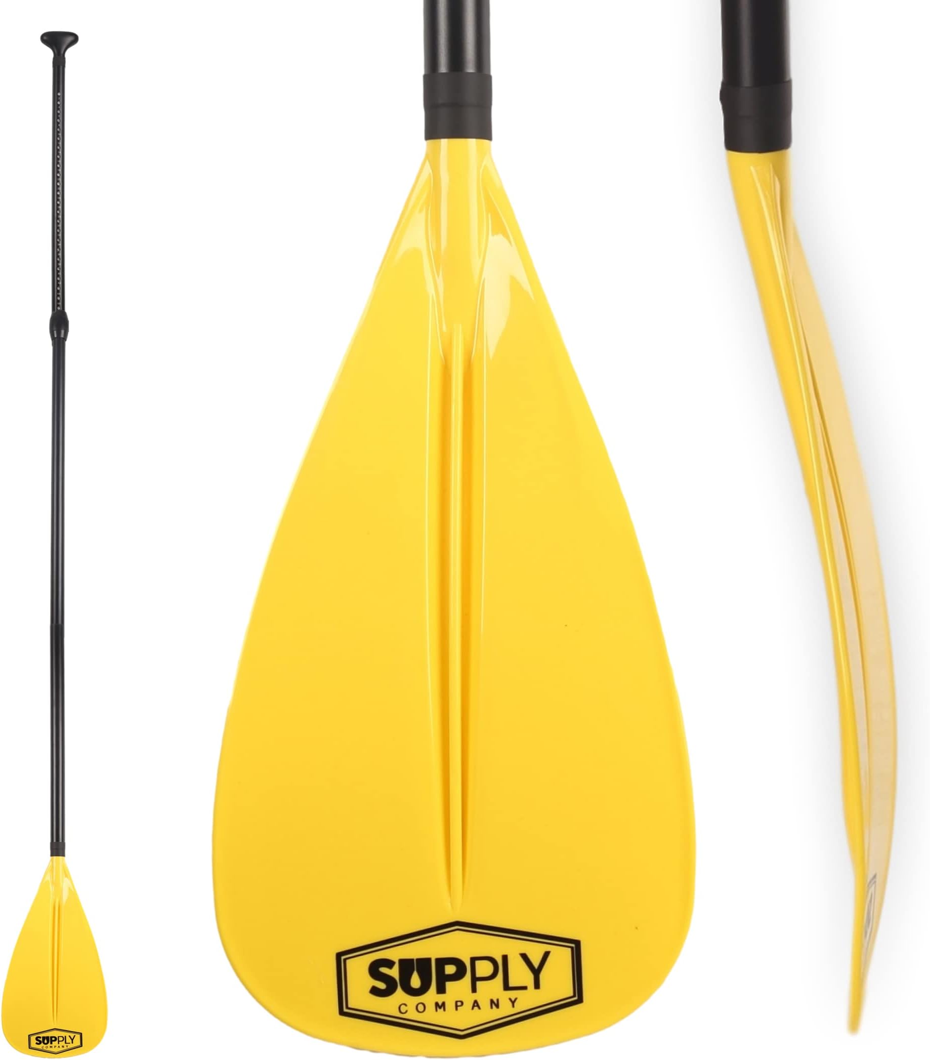 SUP Paddle - 3 Piece Paddle Board Paddles Adjustable - Lightweight, Durable & Packable for Travel - Floating Paddle Board Paddle w/High-Grade Aluminum Shaft & Nylon Blade for Efficient Strokes