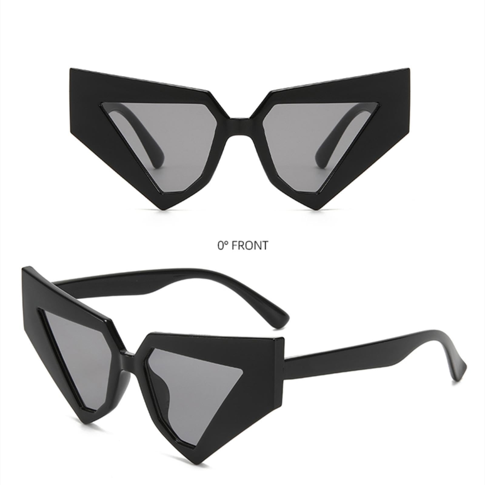 Gafas de sol de moda con diseño poligonal geométrico, exclusivas y de estilo, ideales para estilizar, tomar fotografías y fiestas.