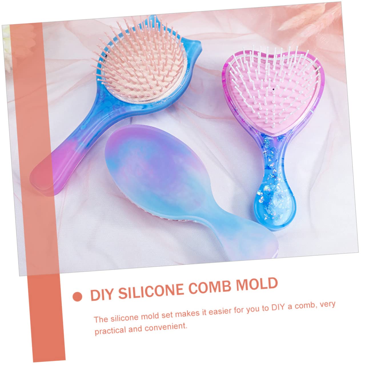 STOBOK 5sätze Silikon Kammform Wiederverwendbare Silikonform Für Epoxidharz Bastelarbeiten Teiliges Mit Ovaler Kammform Und Luftkissen Für Kreative -projekte Und