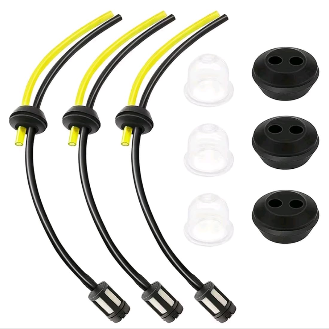 FiTspi 3 Sets Strimmer Fuel Line, Universal Strimmer Fuel Pipe, Petrol Strimmer Parts for Brush Cutter Trimmer Mower Hedge Trimmer