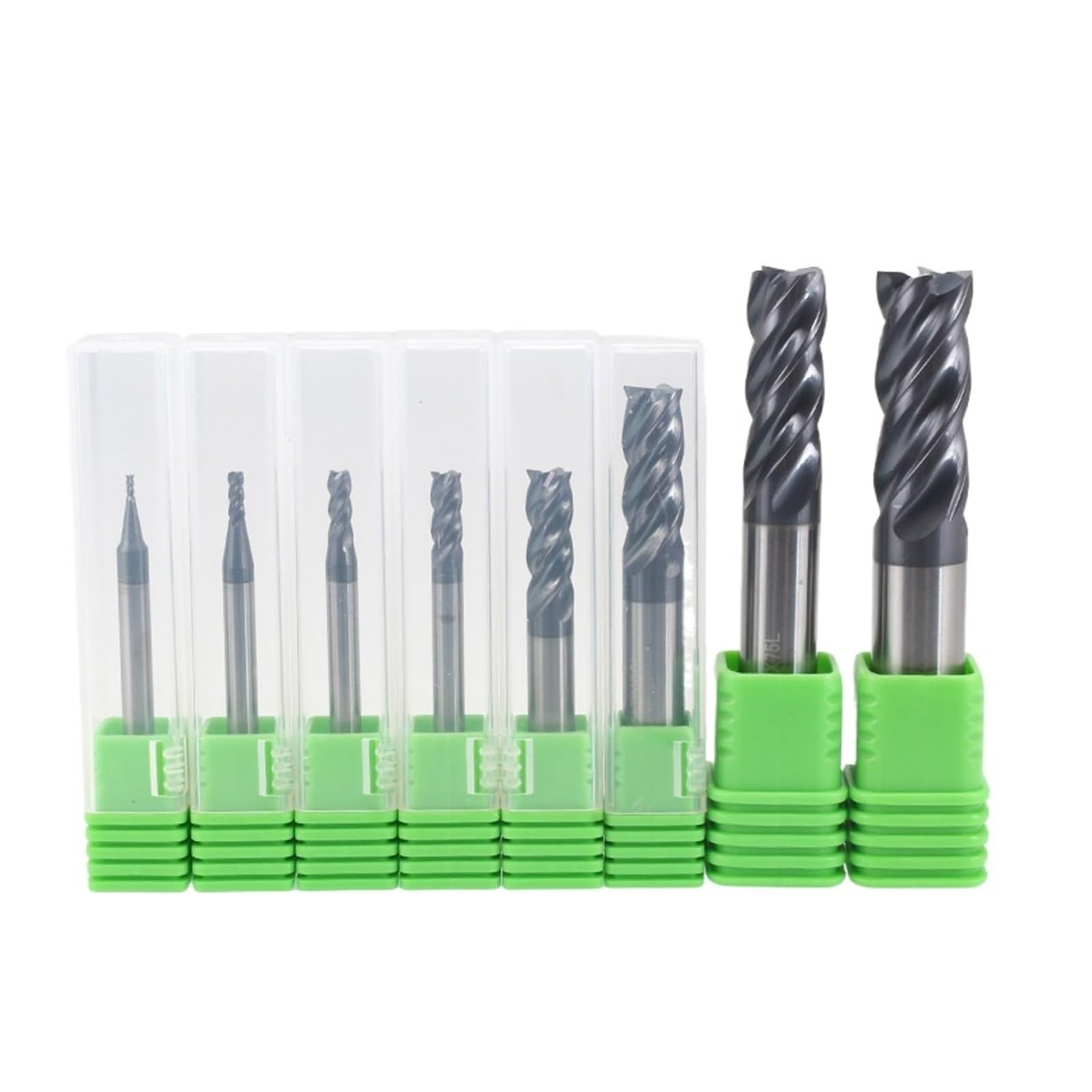 1 fresa HRC70 a 4 taglienti Nano | Fresa piatta in metallo duro HRC70 con rivestimento nanometrico da 1 pezzo(20x150L)