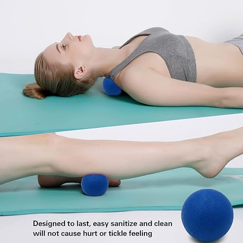 Miniatura 5 de GreenLife - Masajeador de pies para aliviar la fascitis plantar, rodillo de masaje de pies con 2 bolas de masaje firmes para dolor de espalda,