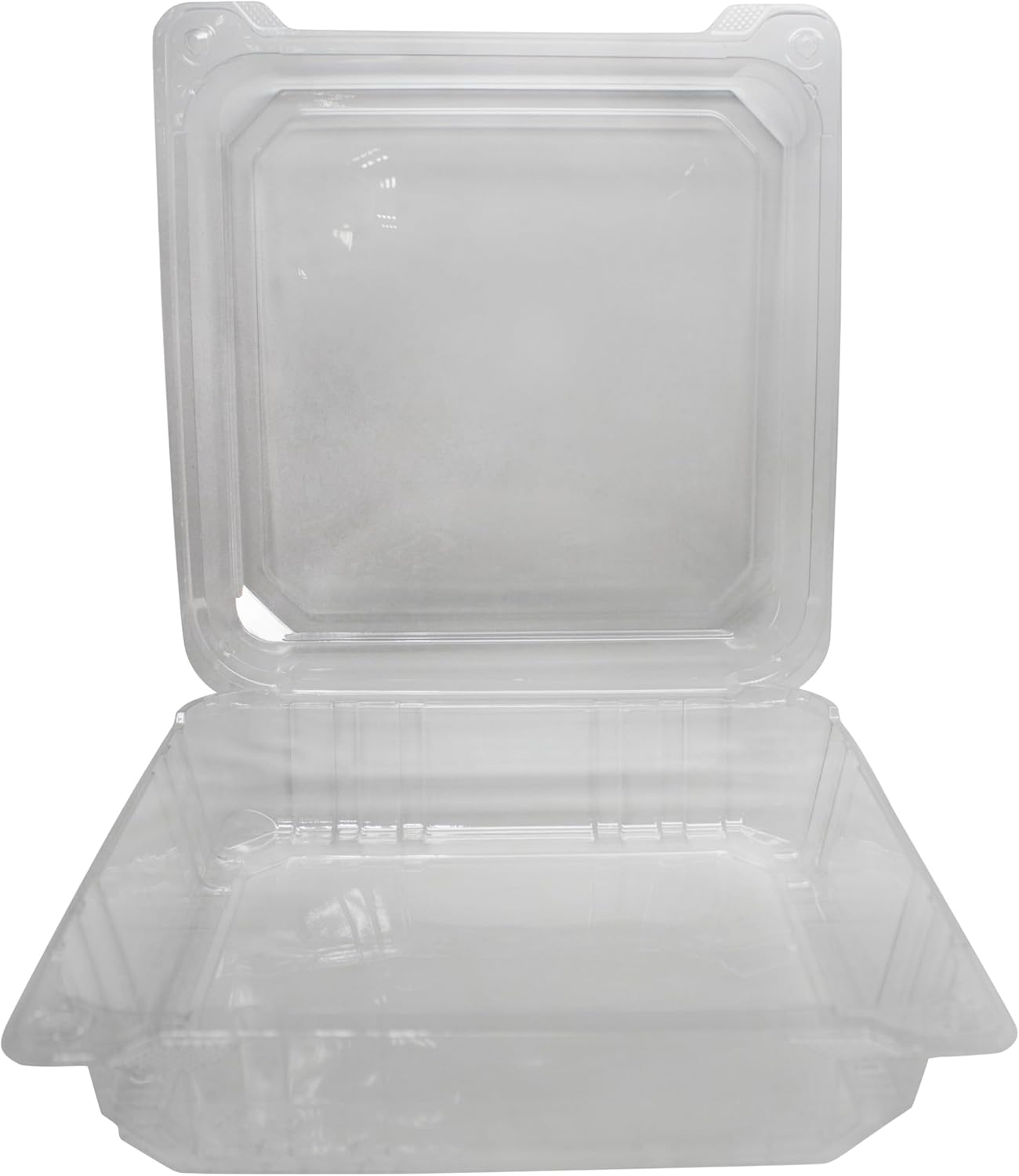 Karat Clamshell Take Out Food Containers [9.3"x8.6" - 200 ct] Durable, Stackable, Crack-Resistant To Go Boxes | Translucent - Image 2