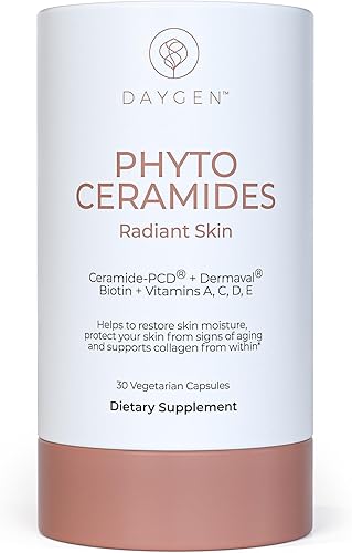 Phytoceramides Radiant Skin with Ceramides & Dermaval - Restaura la humedad de la piel, apoya la producción de colágeno, con biotina y vitaminas A, disponible en Yaxa Peru