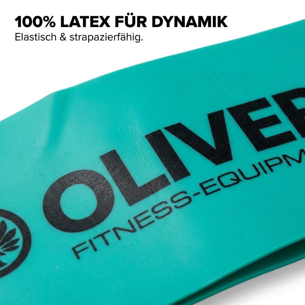 OLIVER Rubber-O Minibandas de Resistencia Originales (Pack de 10) | Bandas Elásticas de Látex para Entrenamiento Fitness, Fisioterapia y Ahorro