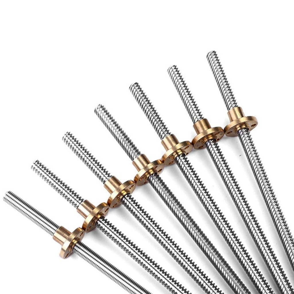 Piezas de impresora 3D con tornillo de avance T8, 100mm, 150mm, 300mm, 550mm, 600mm de largo, 1/2/4/8/10mm, 1 Uds.(Lead 1mm,250mm)