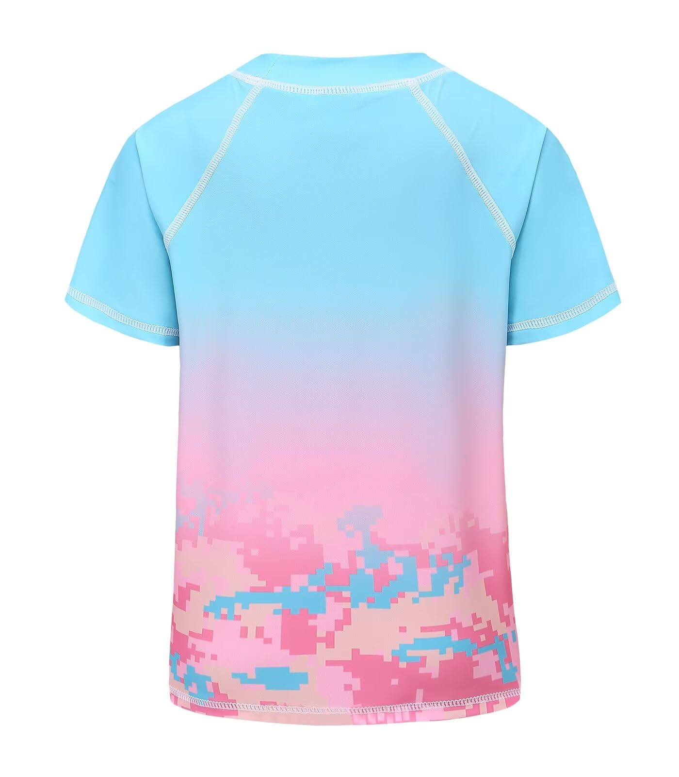 Camiseta de natación de manga corta para niños de secado rápido Rashguard bañador 110-164
