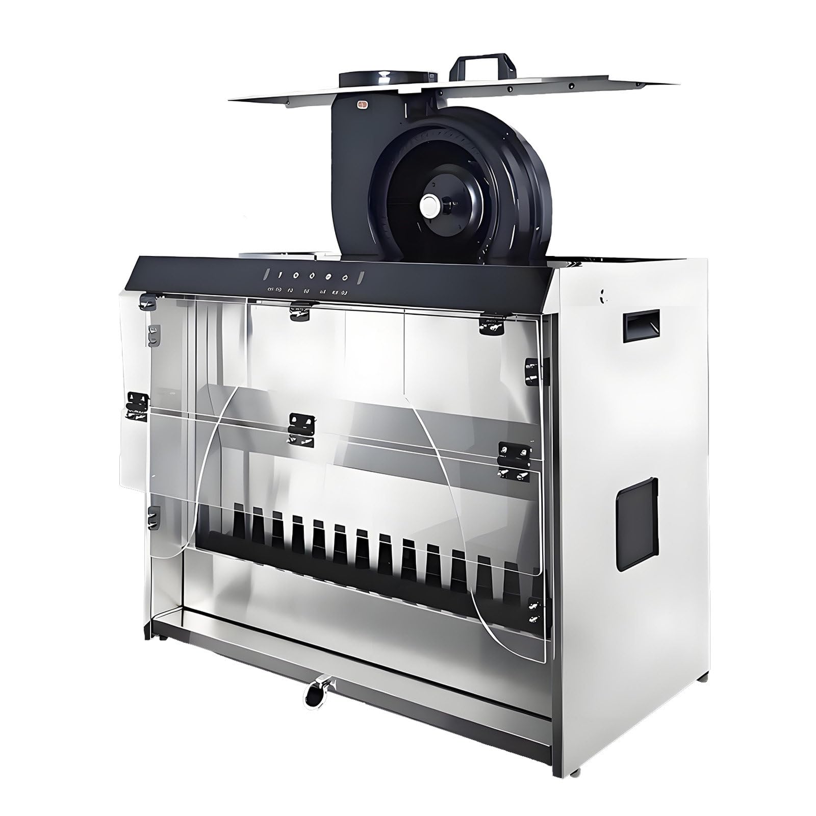 GIZMIT Waterfall Spray Booth, Water Curtain Airbrush Spray Booth With Touch Control & Dual Filtration, 2200 L/H Flow & 3 Led Lights, Airflow Suction Max 1480m³/H, For Diy Art, Crafts, Model