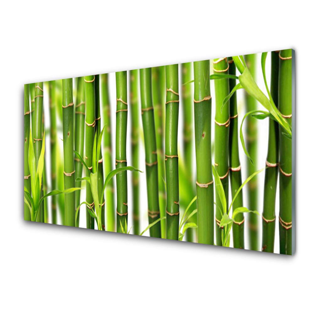 Tableau Sur Verre Tulup – Motif Bambou, 100x50 Cm, Style Moderne