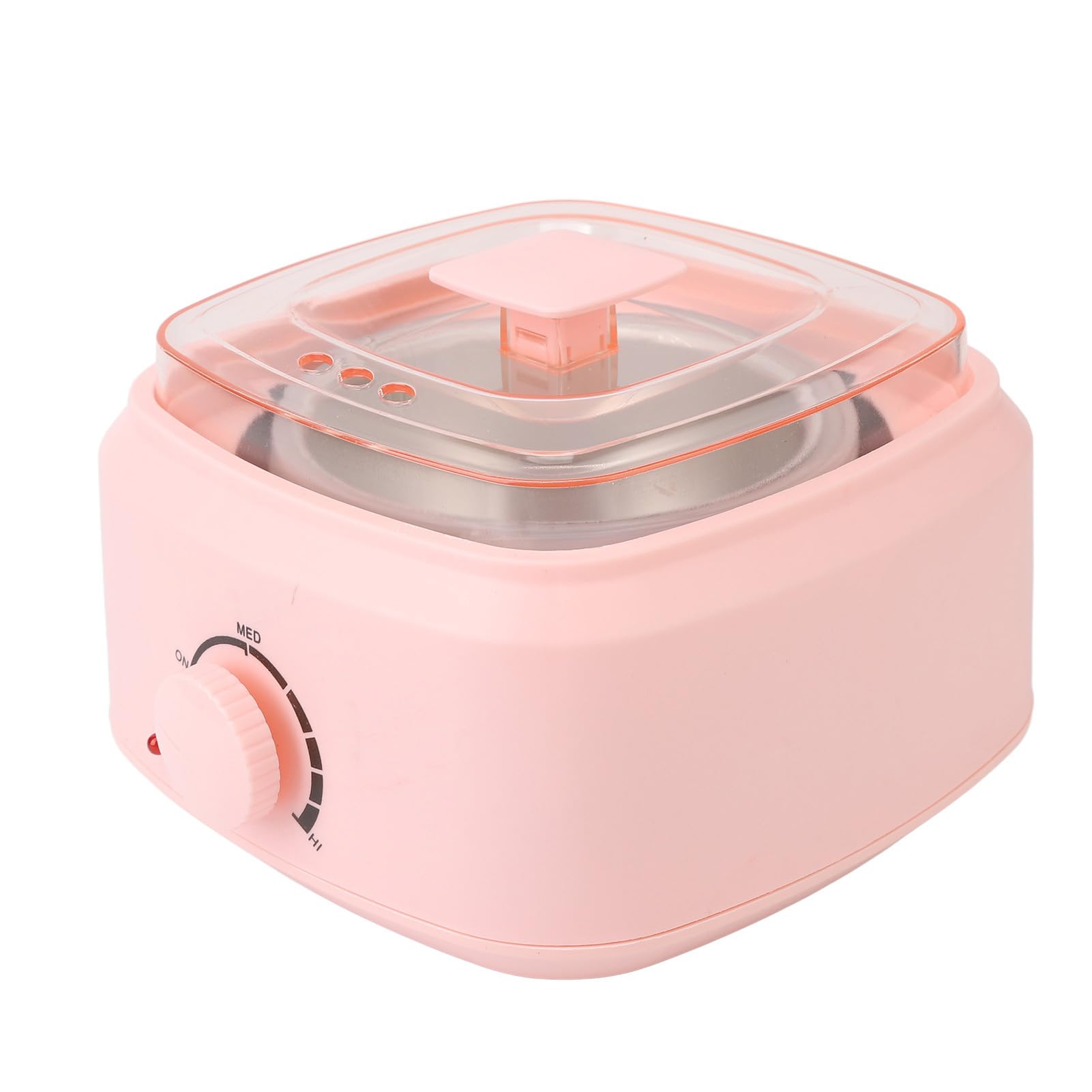 Podgrzewacz do Wosku, Uroczy Podgrzewacz do Wosku w Kolorze Różowym, Zestaw Elektryczny Podgrzewacz do Gorącego Wosku Mini Rose do Depilacji z przezroczystą pokrywką dla (Wtyczka