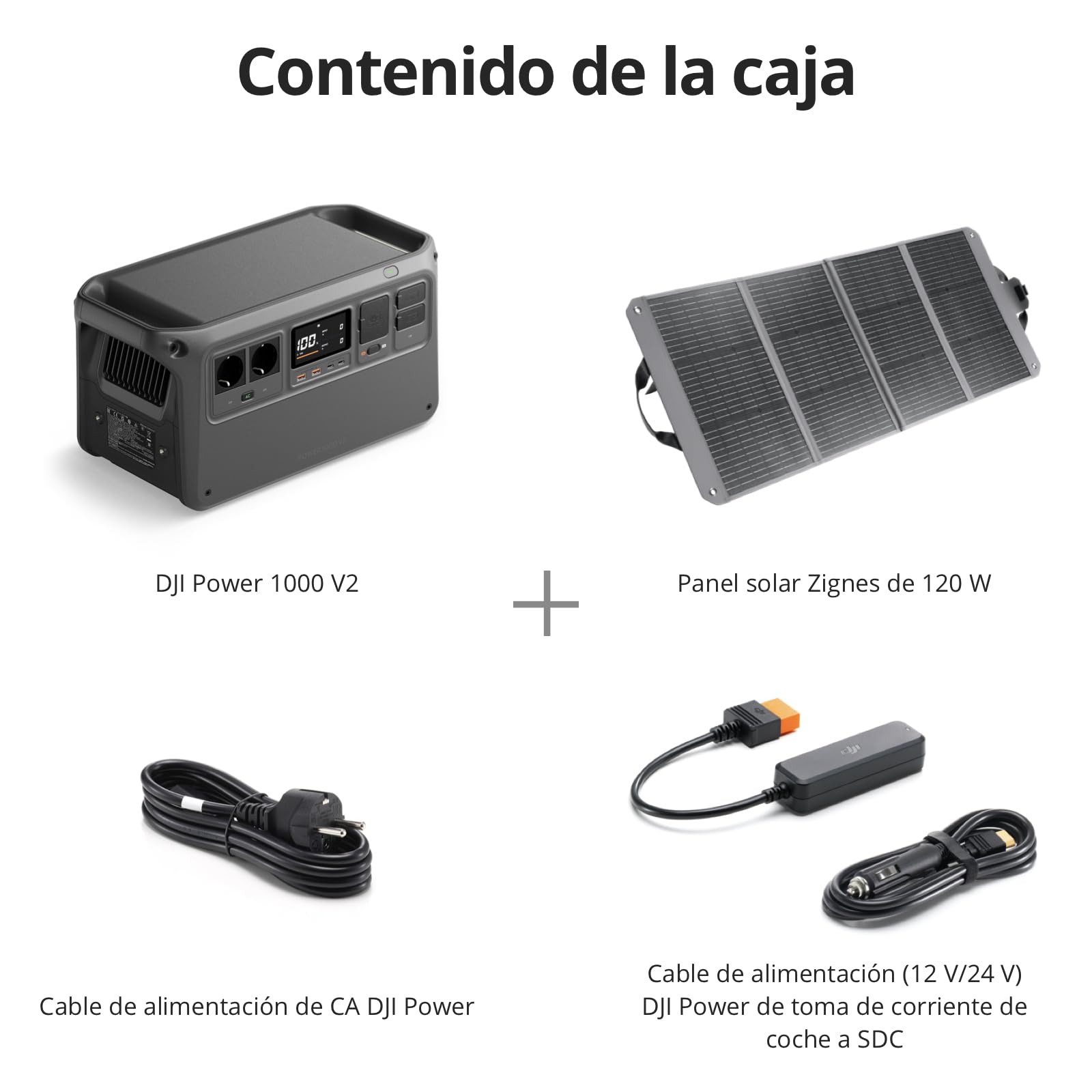 DJI Power 1000 V2 Bundle estación de alimentación portátil, batería LFP de 1024 Wh, salida estable de 2600 W, carga de 0% a 80% en 37 minutos, generador eléctrico para casa, autocaravana