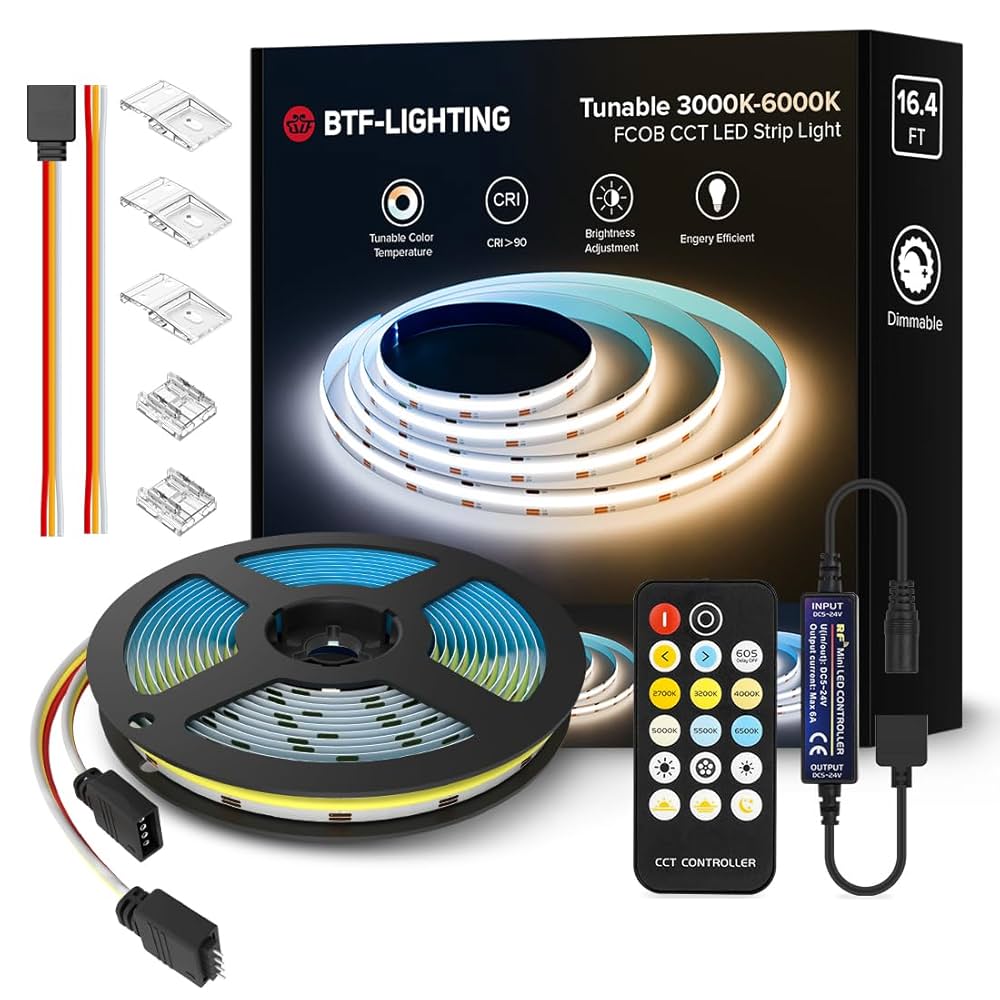 【在庫処分】BTF-LIGHTING FCOB COB IC LEDテープライト Amazon.com: BTF-LIGHTING FCOB WS2811 IC RGB COB LED Strip