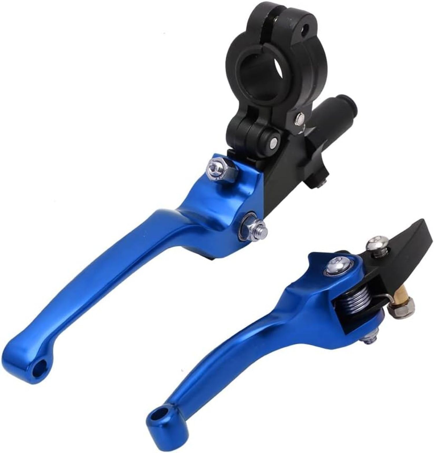 AnXin Leviers d'embrayage de Frein de Moto CNC Levier de Frein Pliant Universel pour Guidon de 22MM 50cc 110cc 125cc 150cc Pit Dirt Bike（Bleu）