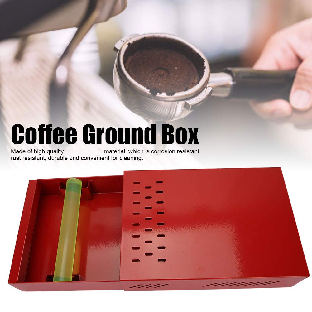 Caja de Golpe de café y Recipiente de café con Base sin Deslizamiento, Accesorios de café Tipo Cajón de Uso Comercial para Baristas y Uso