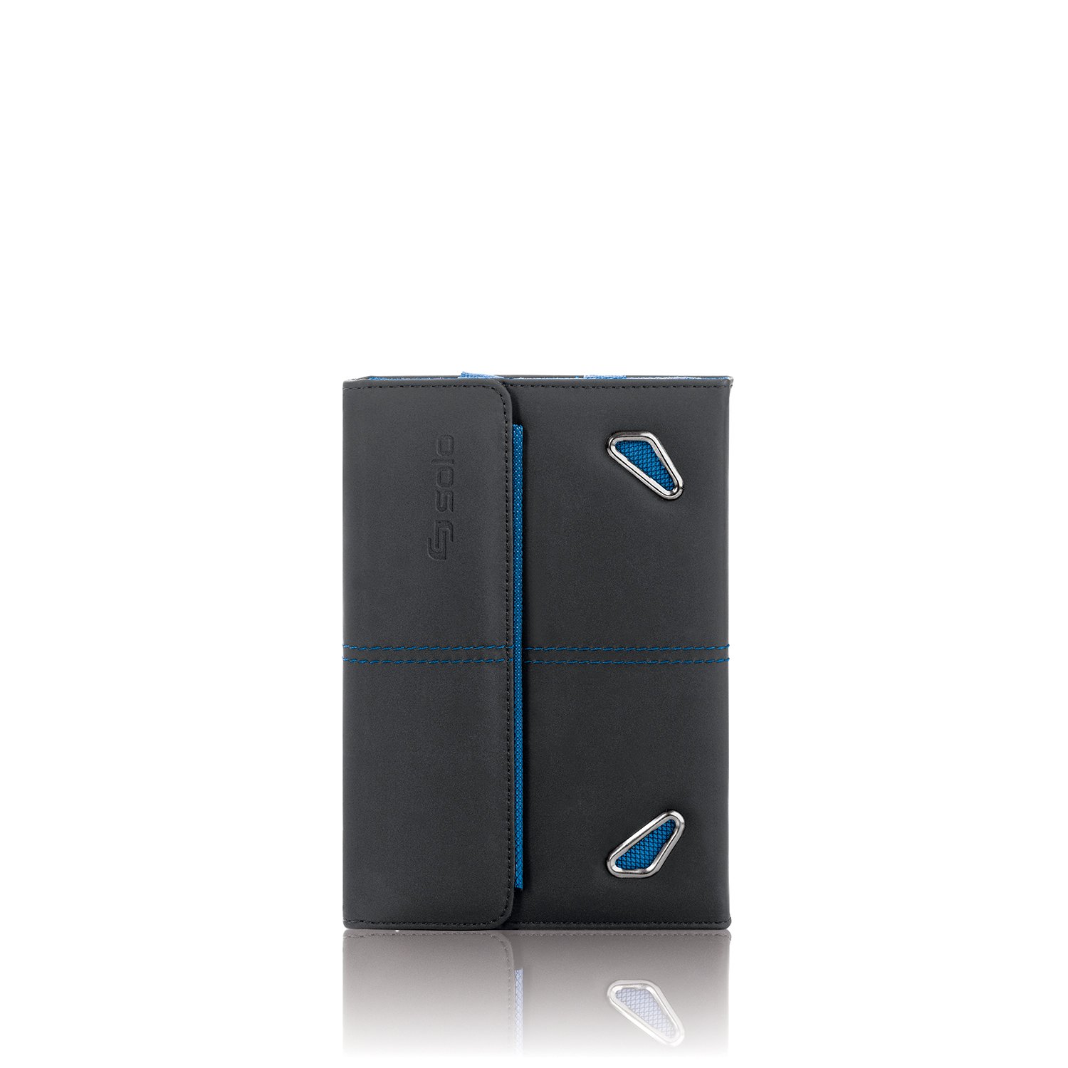 Solo New YorkTech Booklet Tablet Case Black with Blue Trim, One Size