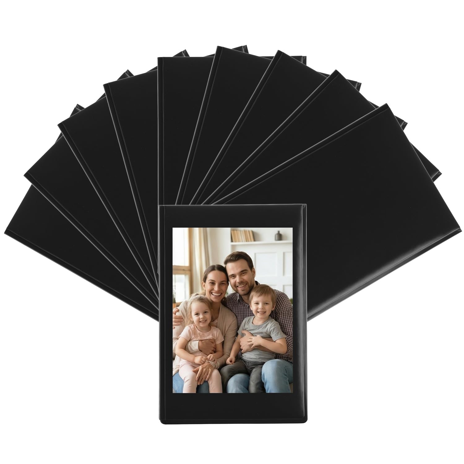 Qwork Black Qwork® 10 Pack Magnetic Photo Frames Compatible With Instax Mini & Polaroid Film, 9.3X6.3cm – Heavy Duty Picture Magnets For Fridge, School Lockers & Office Whiteboards –