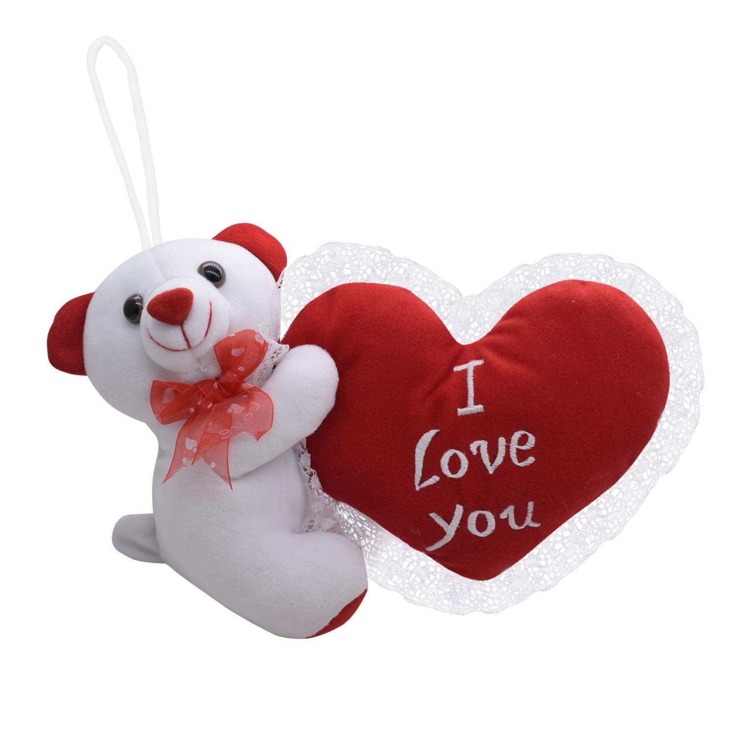 Ultra Cute White Teddy Bear Holding Red Heart for Valentine I Love You 8" Valentine Gift for Girlfriend Boyfriend Husband Wife Love Couple (B07N8XXXKL) Amazon Price History, Amazon Price Tracker