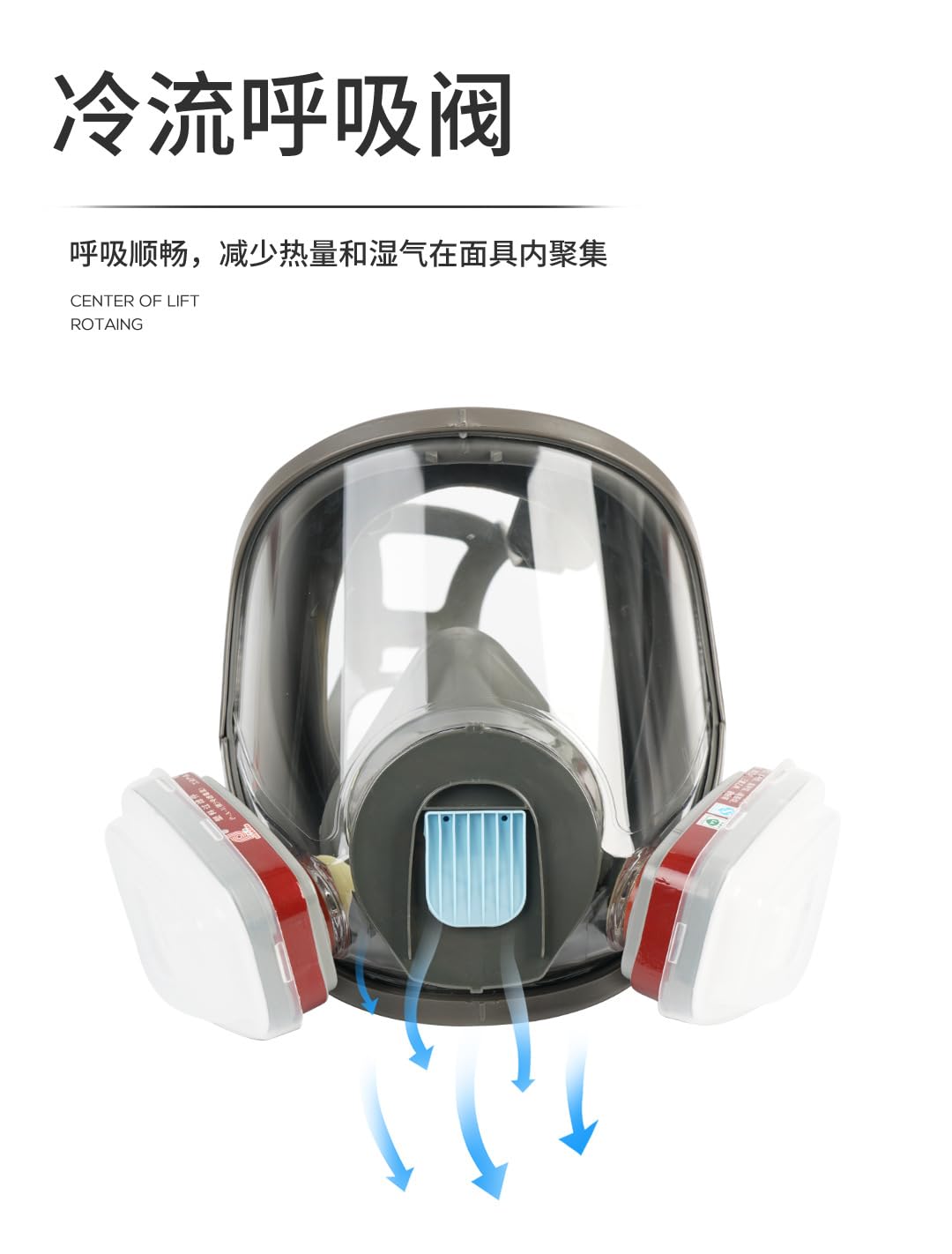 Respirateur facial complet réutilisable, Masque de Protection Respiratoire Réutilisable,Anti poussière,Masque avec Filtres pour Peinture,Travaux, Bricolage,Ponçage,avec 20 filtres de rechange