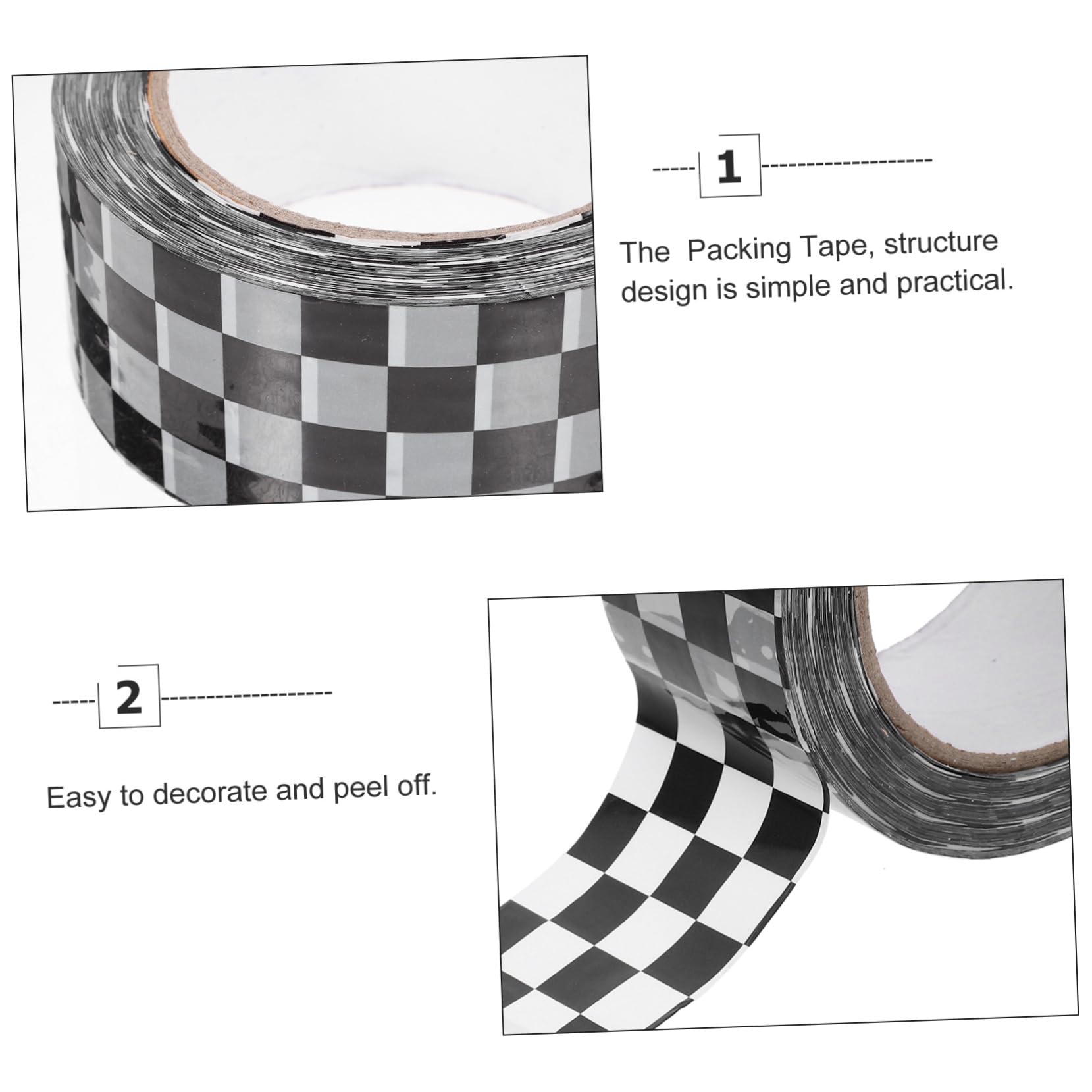 DOITOOL 3 Rouleaux Adhésif à Carreaux Décoration Pratique pour Bricolage et Expédition Adhésion Facile à Décoller