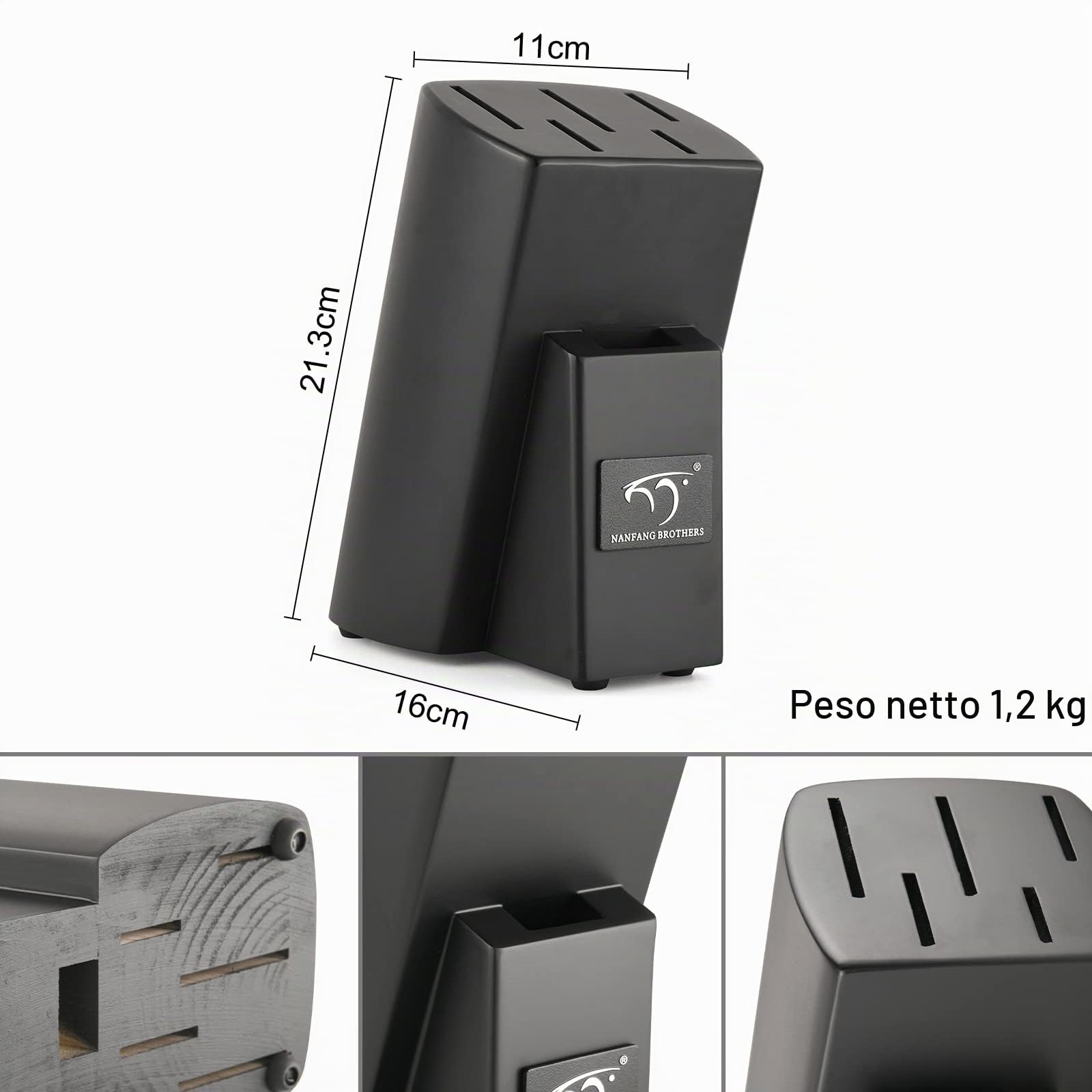 NANFANG BROTHERS Set di Coltelli da Cucina Damasco 7 Pezzi, Set di Coltelli da Cucina Professionale Giapponese VG10 Damasco con Blocco Coltelli in Faggio
