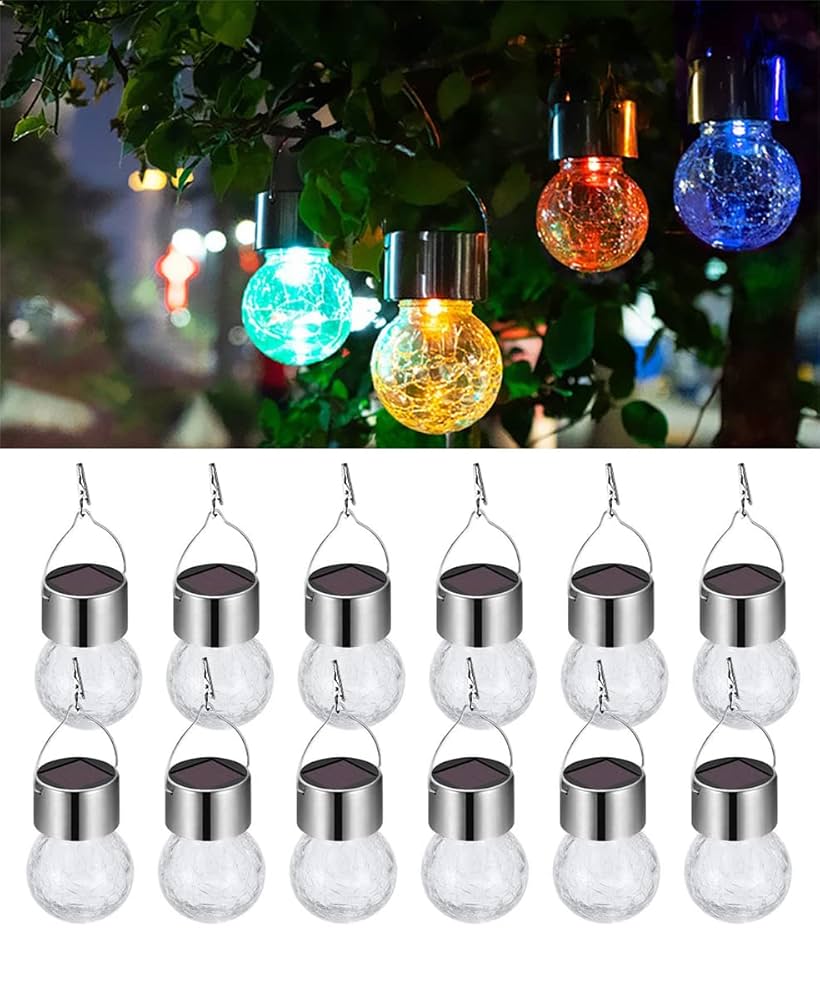 Hanging Solar Powered LED Light with 7 Color Auto-Changing