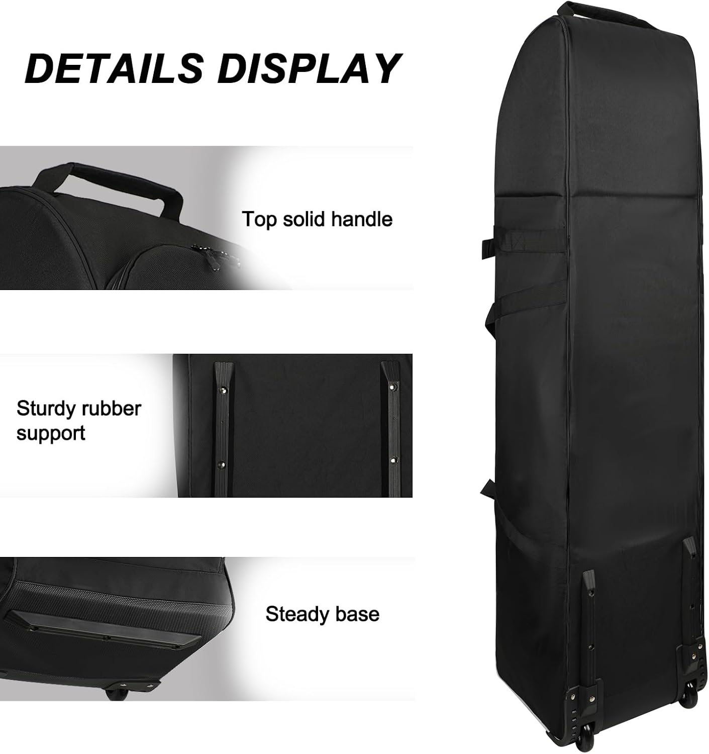 Goloni Golf Travel Bag with Wheels for Airlines, Heavy Duty Golf Club Travel Case, Water Resistant Golf Bag Cover for Air Travel, Portable Foldable Golf Luggage for Men Women