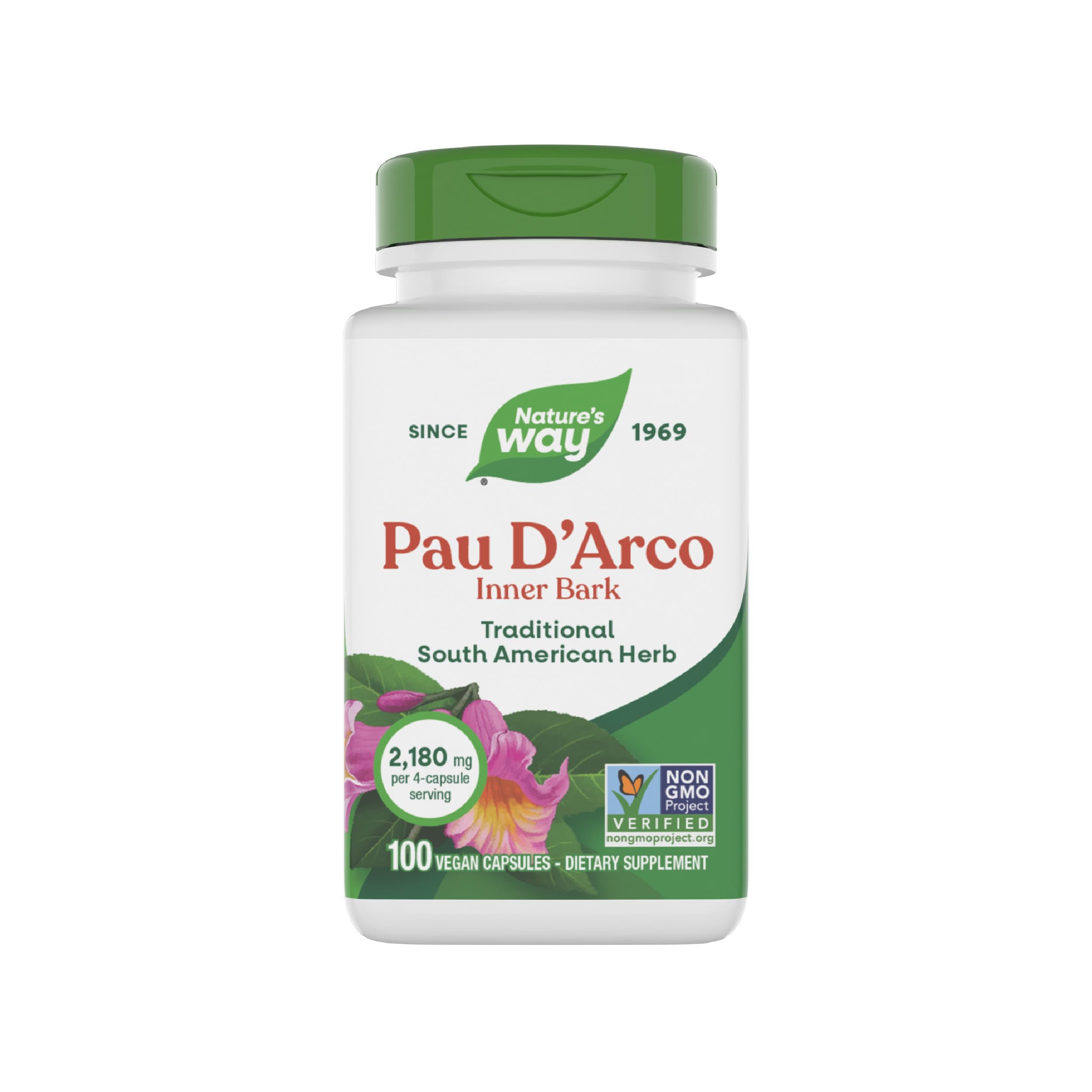 Nature's Way Pau d'Arco Inner Bark - 100 Veg Capsules