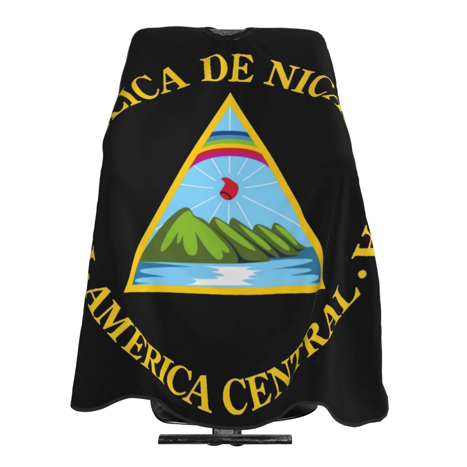 Nicaragua National Emblem 3d Printing Professional Barber Cape Hair Cutting Hair Cut Salon Cape Hairdressing Apron 55" X 66"