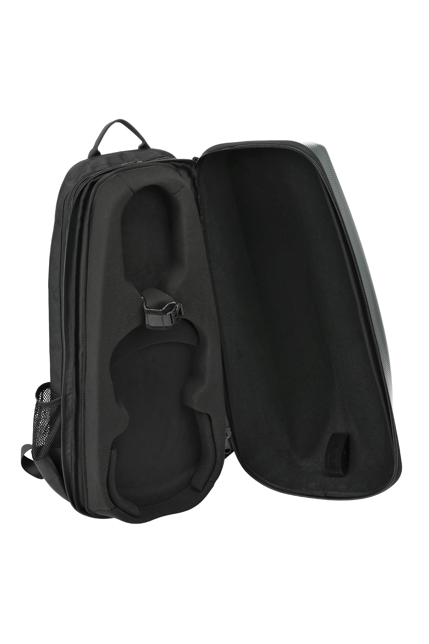 GEWA Space Bag Grün mit Bogenetui - Violinkoffer/Rucksack für 4/4-3/4 Violinen - Polycarbonat Außendeckel - Ergonomische Rückseite - Zubehörfächer