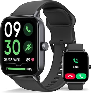 Smart Watch, Bluetooth Call Answer/Make Call, Alexa Built in, 1.8" Fitness Tracker with Heart Rate SpO2 Sleep Monitor, Smart Watches for Men Women iPhone Android Compatible IP68 Waterproof