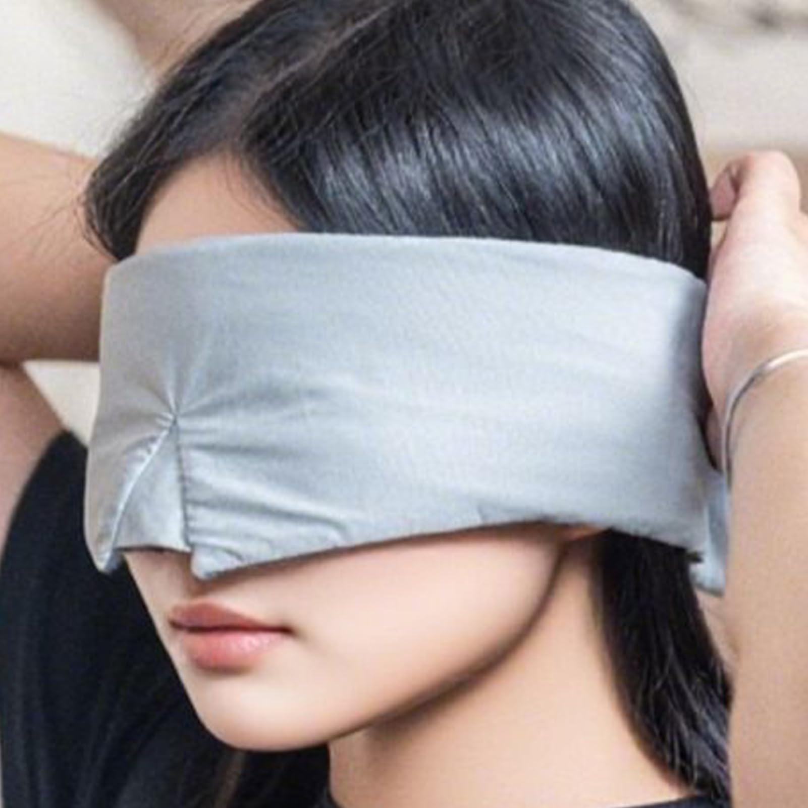 Maschera Occhi Maschera Oscurante da Viaggio | Maschera Nera Traspirante con Cinturino Regolabile per Sonno Ufficio Casa Viaggio Relax Yoga