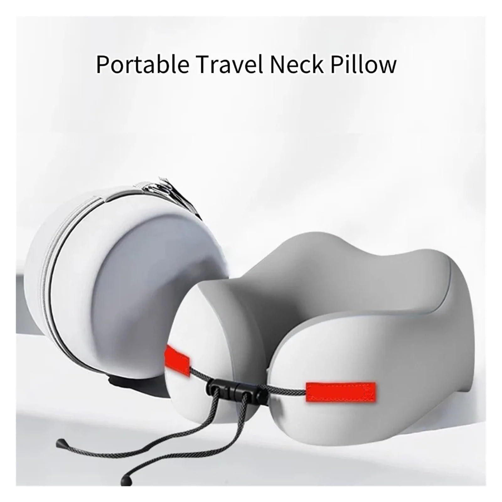 Memory Foam Travel Neck Pillow Portable U-Shaped Washable Cover