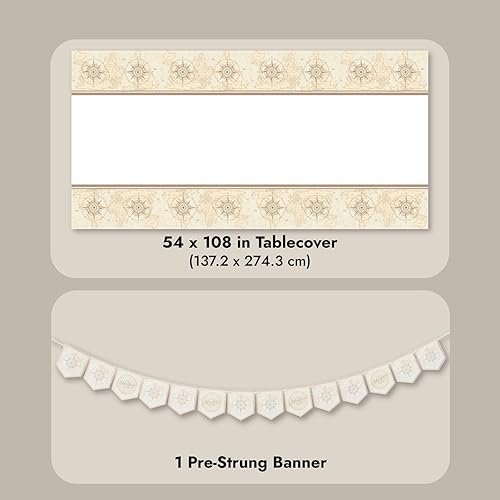 Miniatura 4 de BLUE PANDA 170 piezas de decoración de fiesta de A New Adventure Begins para baby shower, graduación, sirve 24 platos temáticos de viaje,