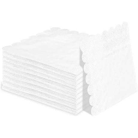 Fancy Scalloped Cocktail Napkins for Chic Gatherings