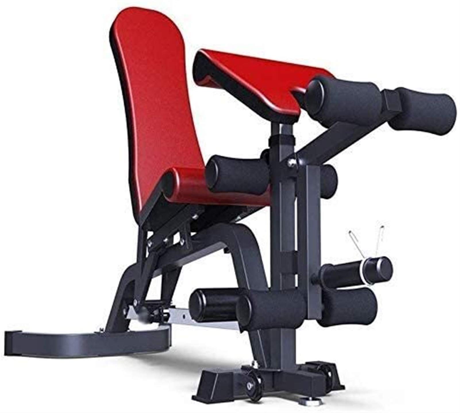AYCDL Home Fitness Equipment Adjustable Multifunction Commercial Professional Fitness Exercise Bench Multifunction Adjustable Dumbbell Bench Home Fitness Workout Bench,Red,Red