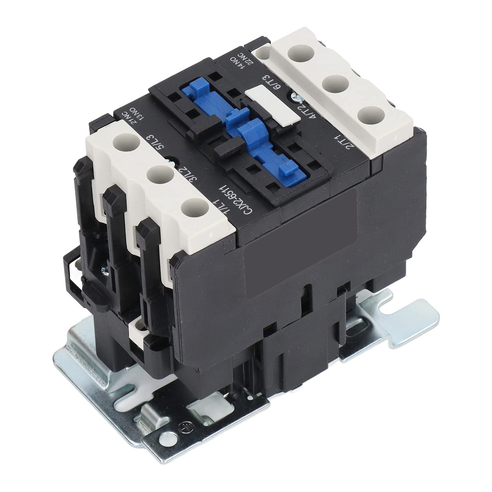 Contattore CA da 65 A con bobina da 110 V CA 50 Hz e guscio ignifugo - Contatti principali 3NO e ausiliari 1NO 1NC - per controllo motore, alimentazione e indicatori.