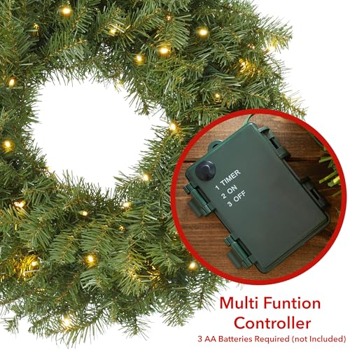 Casafield WR-24PL Pre-Lit Artificial Christmas Wreath thumb #2