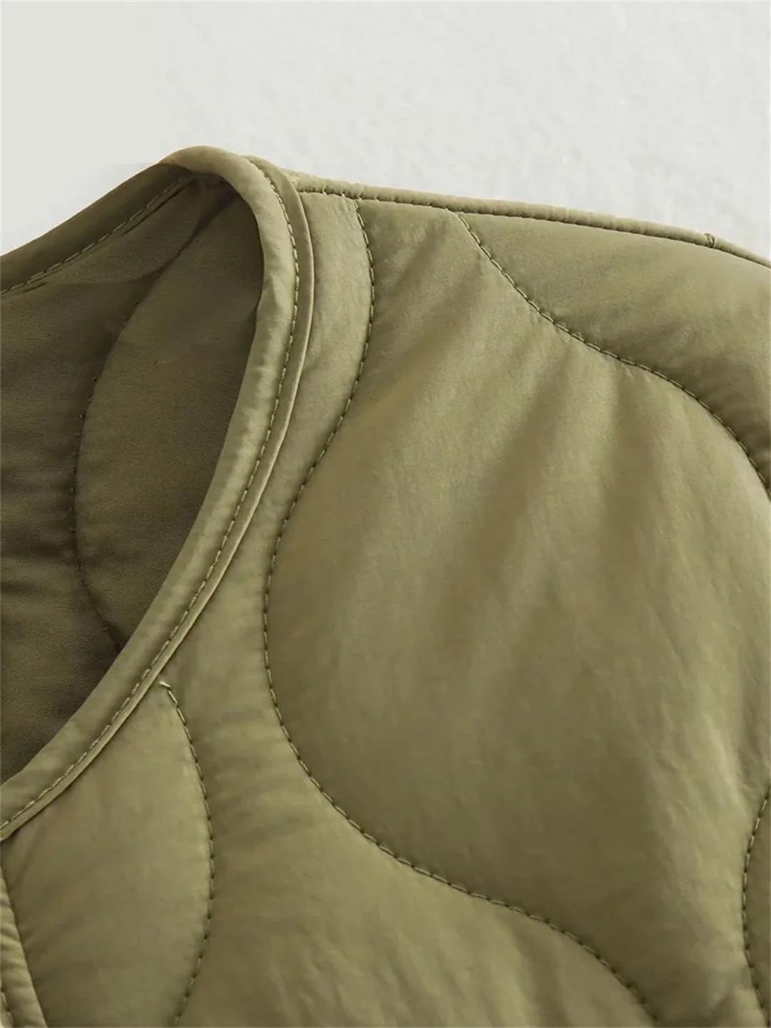 Abrigo acolchado ligero con cuello redondo para mujer, para invierno, holgado, acolchado, casual, ropa exterior coreana