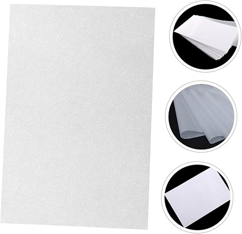 Miniatura 9 de EXCEART Papel de caligrafía china para caligrafía china, papel de caligrafía china, papel de cera, bolsas de papel de grafito, blanco, translúcido,