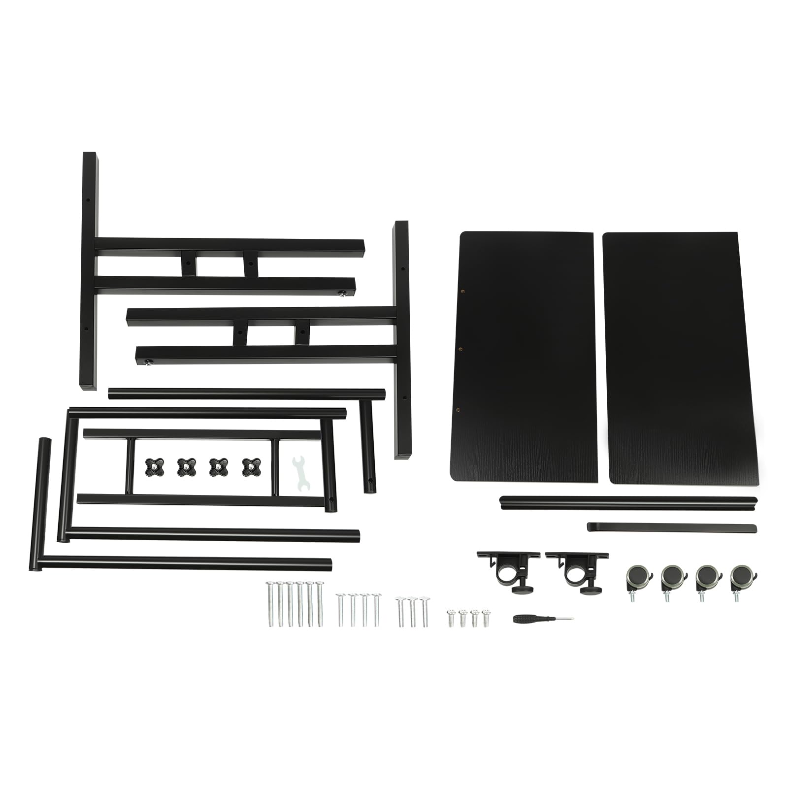 Standing Desk Home Office Computer Table Mobile Stand Up Desk with Wheel Brake Data Line Clamp Portable Laptop — view 9