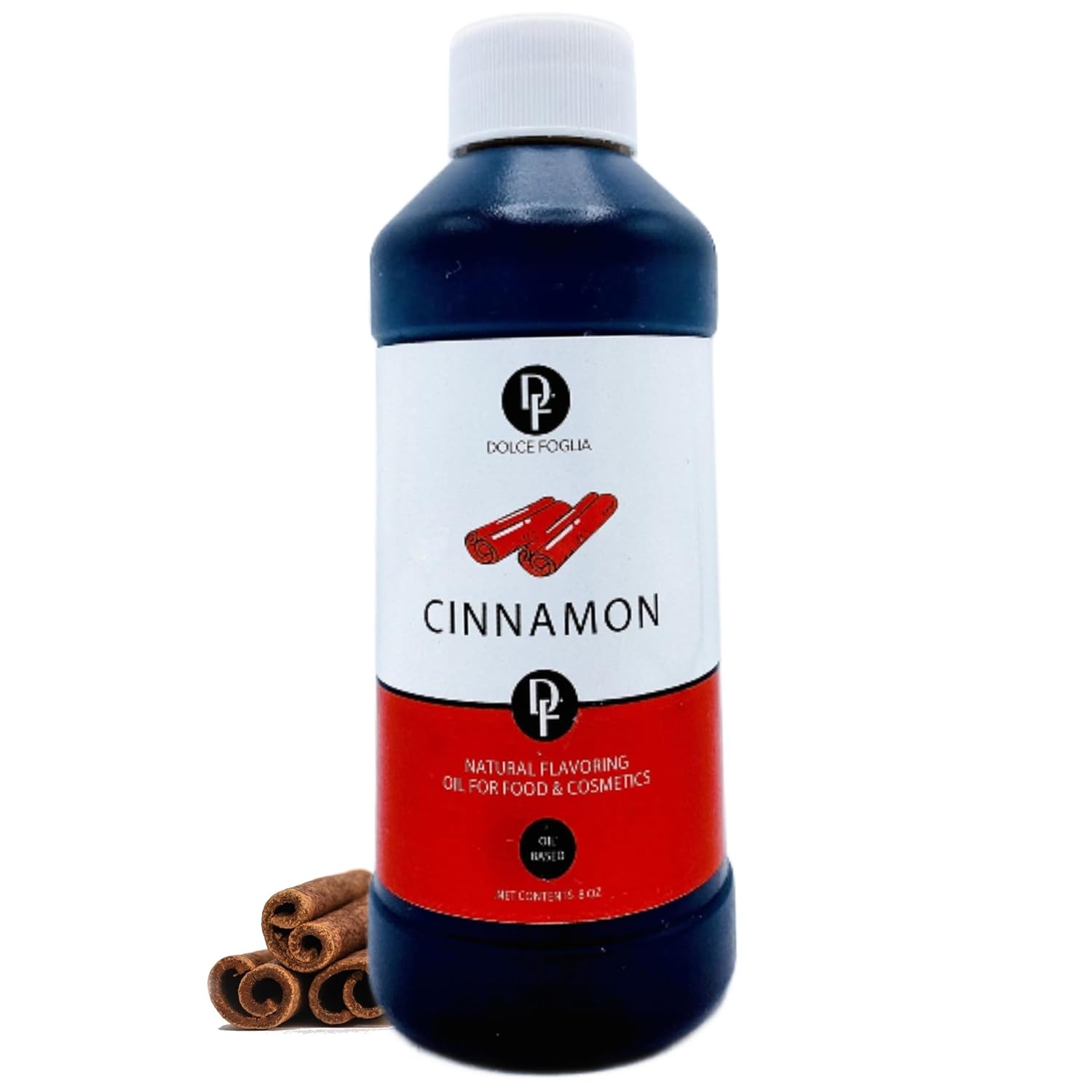 Dolce Foglia Cinnamon Flavoring Oils 8 Oz. Multipurpose