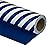WRAPAHOLIC 30 Inch Reversible Navy Blue Wrapping Paper - Navy Blue and Stripes Wrapping Paper for Birthday, Holiday, Wedding, Baby Shower - 30 inch x 33 feet