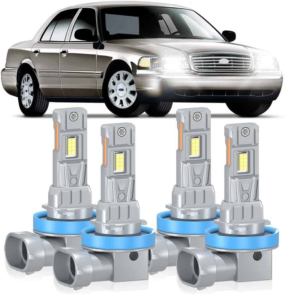 Fit For Ford Transit Connect 2014-2023 Light Bulbs, H9 H11 High Low Beam Light Bulbs Combo, 6000K White Light, 20000LM 800% Brightnes, Plug n Play, pack of 4