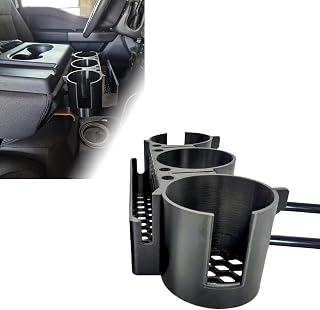 3-Cup Holder Headrest Replacement for 2011–2026 for F150 for F250 for F350 for F450 Super Duty – Center Console Jump Seat Organizer, Must-Have for F150 Accessories & for F250 Super Duty Accessories