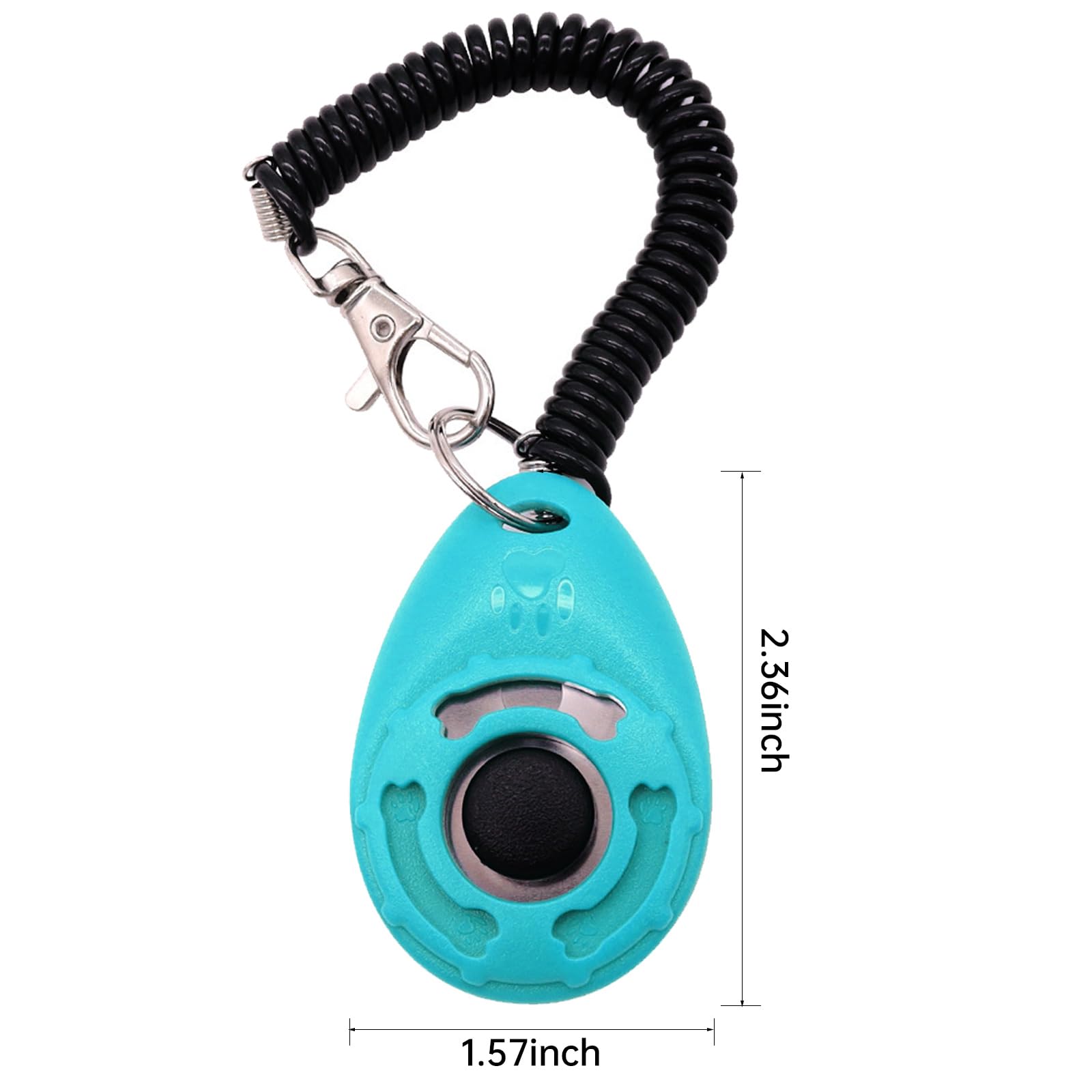 Dog Training Clicker with Wrist Strap Durable Lightweight Easy to Use,Pet Training Clicker for Cats Puppy Birds Horses,Perfect for Behavioral Training 3-Pack (Black,White and Water Lake Blue) (3) - image 5