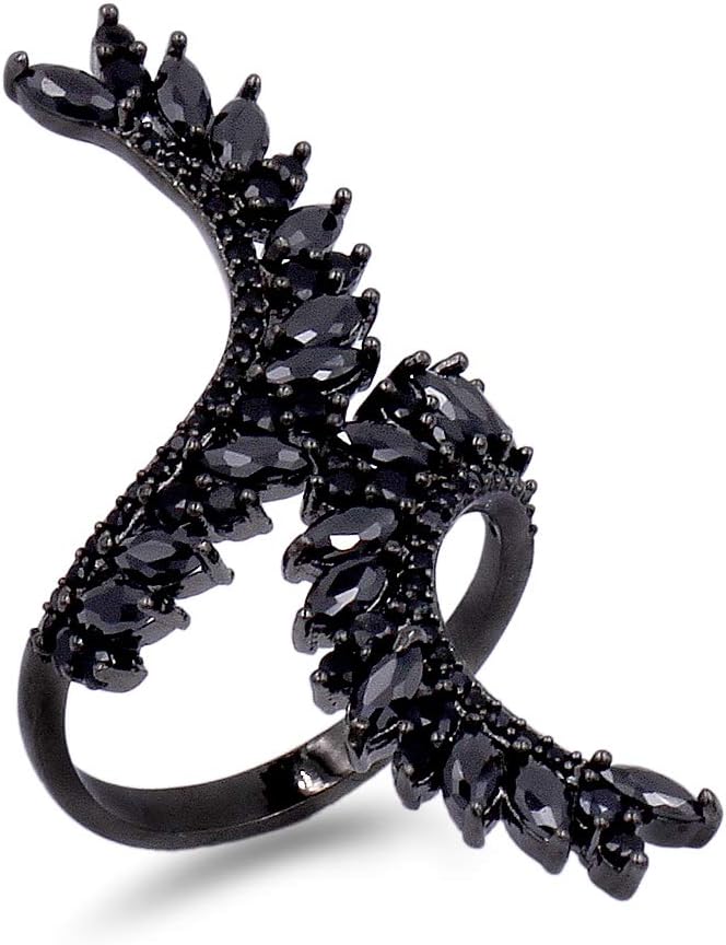 Cocktail Fashion Ring Size Adjustable From 6-8.5 CZ Marquise Shape Jewelry for Women